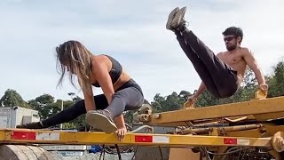 Insane COUPLE Workouts To Do Anywhere | Moxi Moments