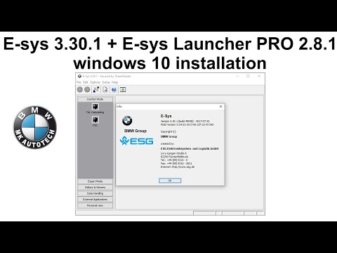 E-sys -  BMW How to install E-Sys 3.30.1 with E-Sys Launcher PRO 2.8.1 on Windows 10
