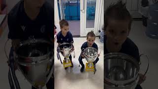 Football winners! #football #soccer #champion #twins #shorts #winner #trophies