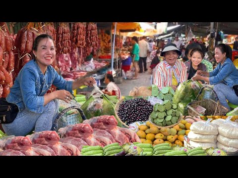 Everyday Fresh Foods @ Local Market   Cambodian Market Food Tour In Siem Reap City
