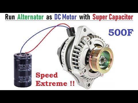 Punoni alternatorin e makinës 12v si motor DC me super kondensator