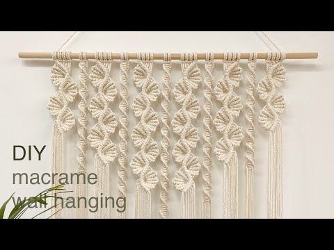 DIY | macrame leaves wall hanging | 마크라메 나뭇잎 월 행잉
