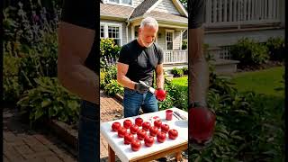 The Most Creative Way to Decorate Your Garden Using Cement and Apples 🍎😱