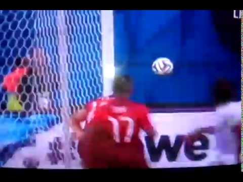 Jermaine Jones of the United States celebrates after scoring his team's first goal against Portugal