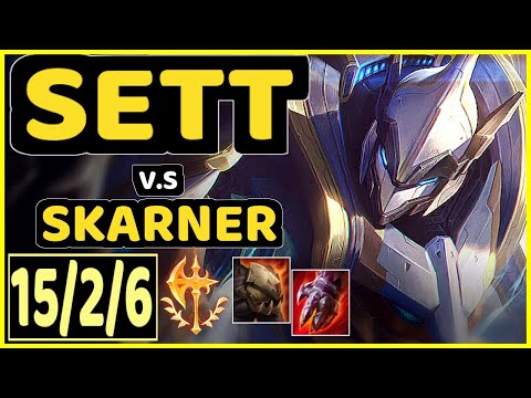 BJERGSEN (SETT) vs SKARNER - 15/2/6 KDA TOP GAMEPLAY - NA Ranked GRANDMASTER