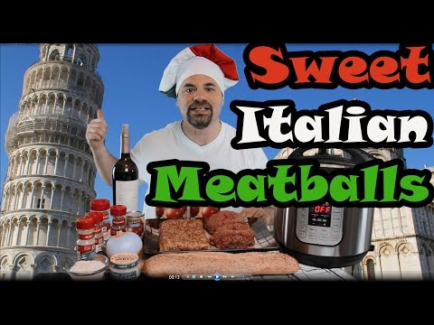 Instant Pot Italian Meatballs with Sweet Tomato Basil Sauce - Instant Pot Meatball Recipe