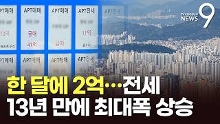 서울 전세가, 13년만에 최대폭 상승…다주택자 집팔면 전세 수요 준다더니 [뉴스9]