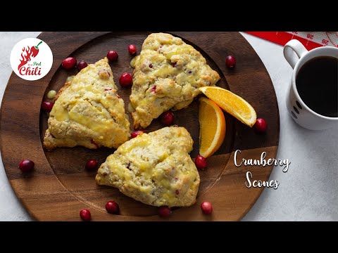 How to make Cranberry Orange Scones | Glazed Cranberry Orange Scones | Breakfast recipe