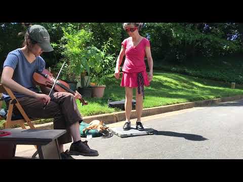 Lazy Dog Buckdance - Miss Moonshine and Sarah try to wake sleepy dog #PermissiontoDance