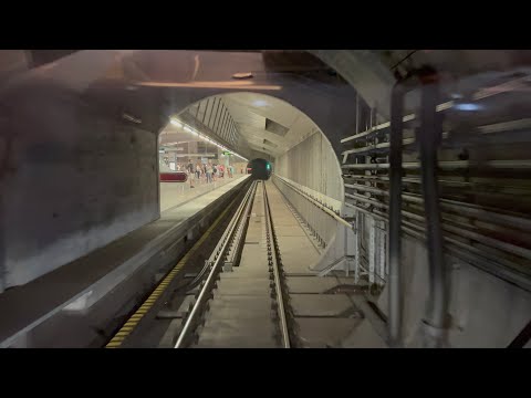 Budapest M4-es metro. Kelenföld-Budapest keleti. Vezető szemszögből.