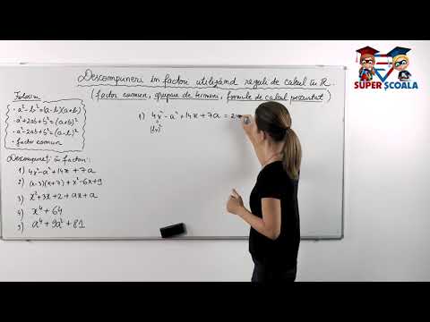 Clasa a VIII-a - Descompuneri în factori utilizând reguli de calcul