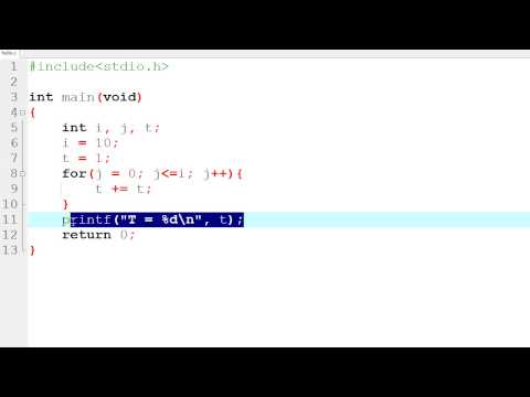 How to Program in C: Tutorial 9 For Loops