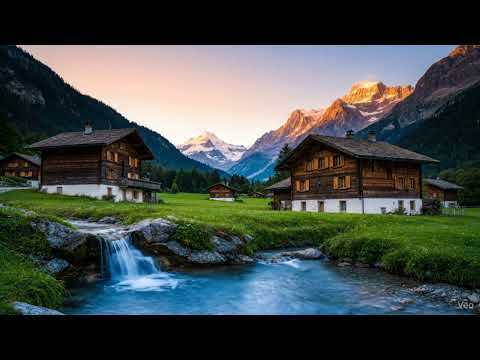 4K HDR Snowy Stream - Winter Forest Scenery & Brook Sounds - Snowfall & Flowing Water - Relax/ Sleep