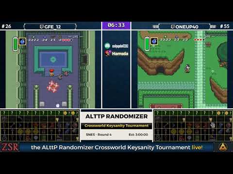 ALttPR Crossworld Keysanity Tournament: Round 4 - GFE vs. oneup40