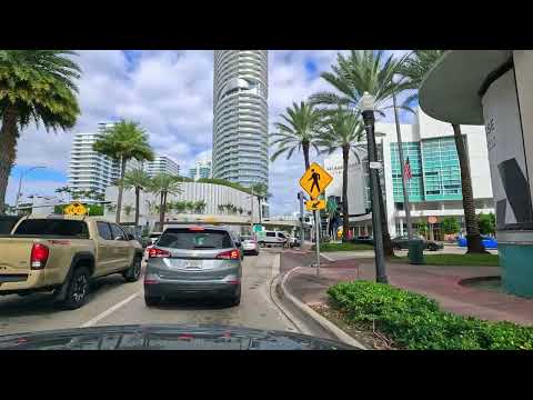 Miami A1A South Beach Miami Timelapse Drive