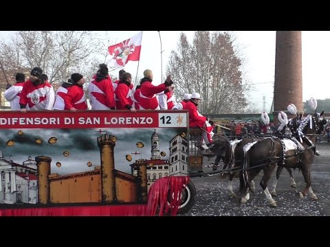 I Difensori di San Lorenzo carro da getto - Carnevale Ivrea 2016