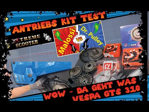 Vespa GTS 310 - MEGA Tuning Drive - Variomatic - Test Comparison - Malossi / Costa / Dr. Pulley