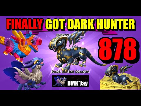 Finally got the DARK HUNTER dragon. 878th Dragon - Dragon Mania Legends - (DMK*Jay) 드래곤 매니아 레전드