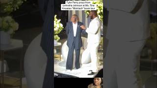 Tyler Perry prays from LeAndria Johnson at Ms. Tina Knowles &quot;Matriach&quot; book tour #fyp #jesus #love