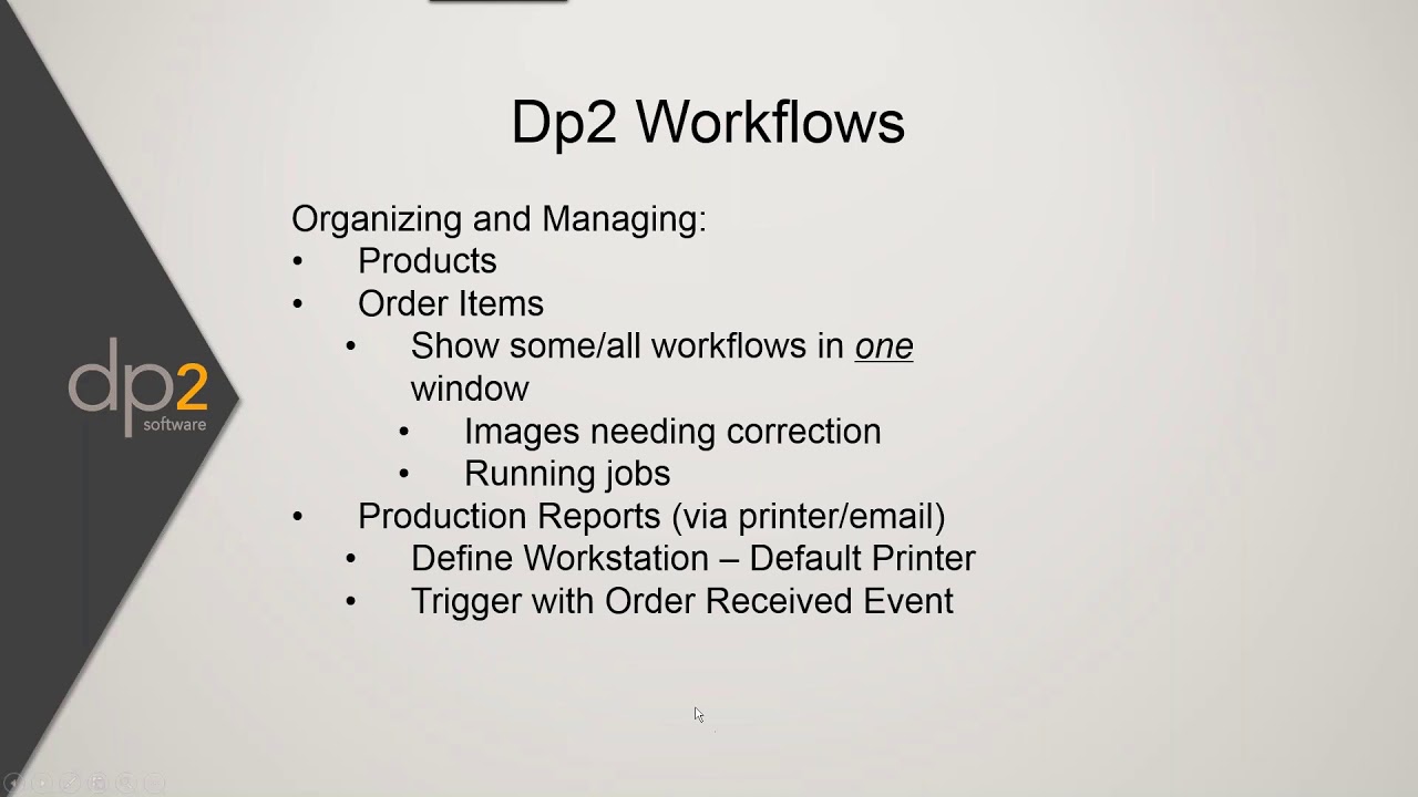 New Workflows Features in DP2
