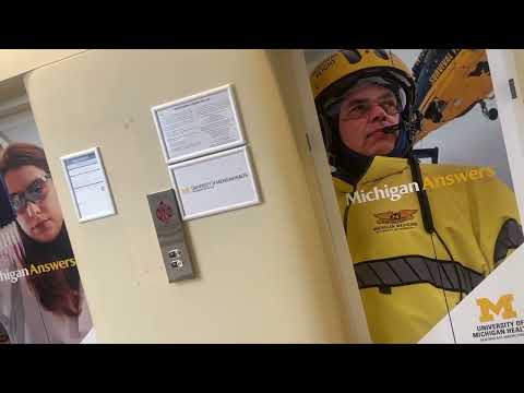 Otis Elevonic 401 and Schindler 6400 elevators at U of M GM Patient Building Ann Arbor, MI