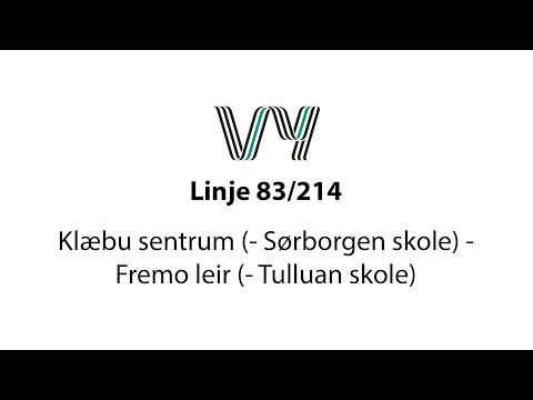 Linje 83/214 Klæbu (- Sørborgen skole) - Fremo leir (- Tulluan skole)