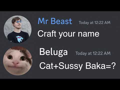 Craft Your Name in Infinite Craft and win $1,000,000... | Beluga vs MrBeast
