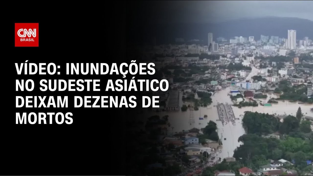 Imagens aéreas mostram cidade debaixo d