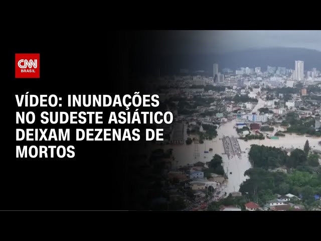 Imagens aéreas mostram cidade debaixo d'água após tempestades na Tailândia | LIVE CNN