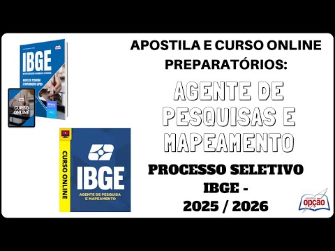 Apostila e Curso Agente de Pesquisas e Mapeamento (APM) - Processo Seletivo IBGE - 2025 / 2026