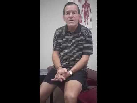 Dr. Russo assists a man with no cartilage left in his knees