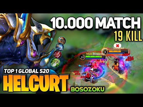 10.000 Match! Helcurt Deadly Stinger 19 Kill [Top 1 Global Helcurt] By Bosozoku - Mobile Legend