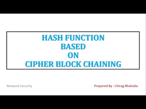 Hash function based on CBC  in cryptography | Hash function based on cipher block chaining