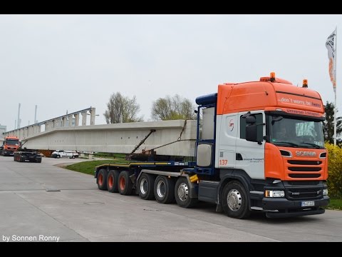 Überholen eines Universal Schwertransport Convoi A71 Rtg. Kreuz Erfurt
