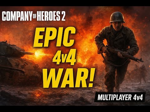 Epic 4v4 Battle in Company of Heroes 2 | Intense Online Gameplay