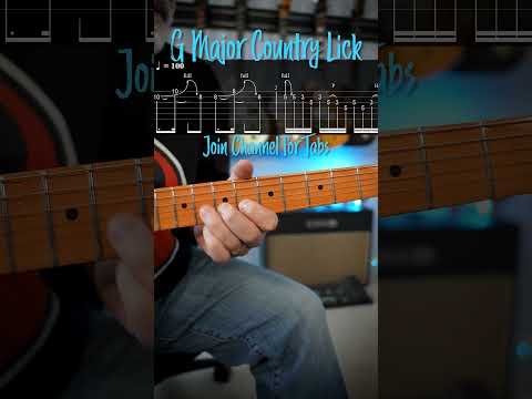Country Guitar Lick in G Major with Tab