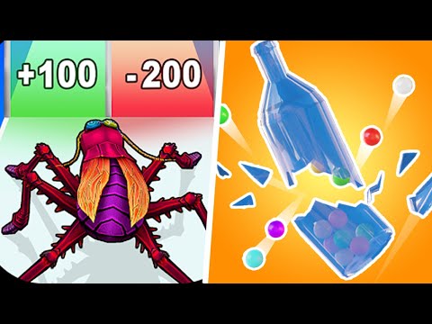 Play High Score in Bottle Break, Insect Evolution Run  - Blob Mobile Games Walkthrough