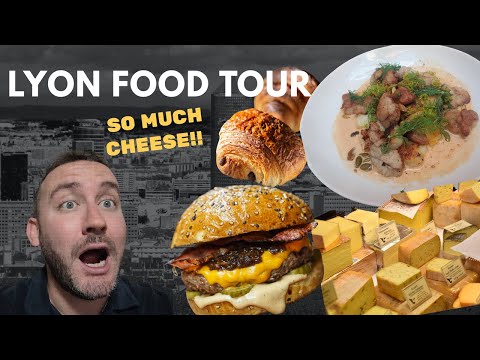 LYON Food Tour PART 2!! 🇫🇷  Ultimate CHEESY HEAVEN + JUICIEST French Burger!! 🍔🧀