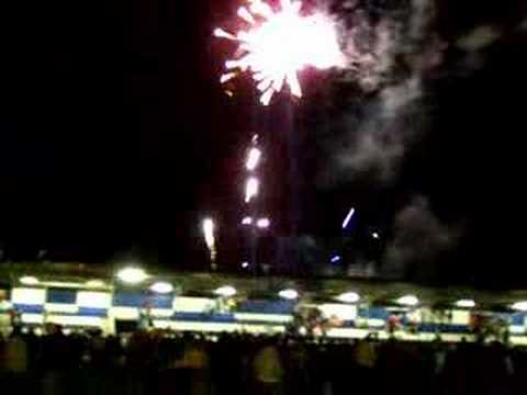 Vuurwerk na de wedstrijd van  Zwolle - De Graafschap