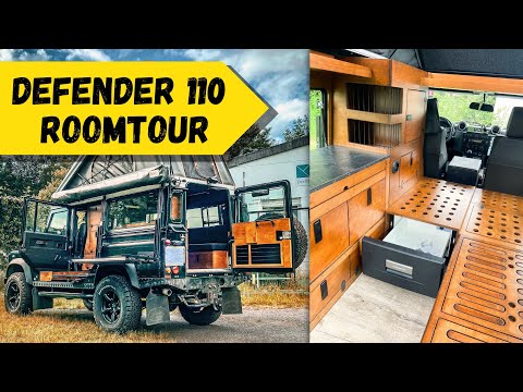 CAMPER ROOMTOUR Land Rover Defender 110 - Mini camper with pop-up roof