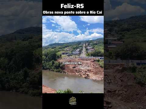 Obras da nova ponte sobre o Rio Caí na Feliz-RS #ponte #serragaucha #valedocai #tirolesa #riocai