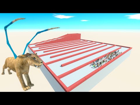 Escape From Smilodon - Zigzag Course | Animal Revolt Battle Simulator