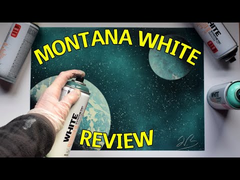 MONTANA WHITE Spray Paint REVIEW / Beginner SPRAY PAINT ART Tutorial