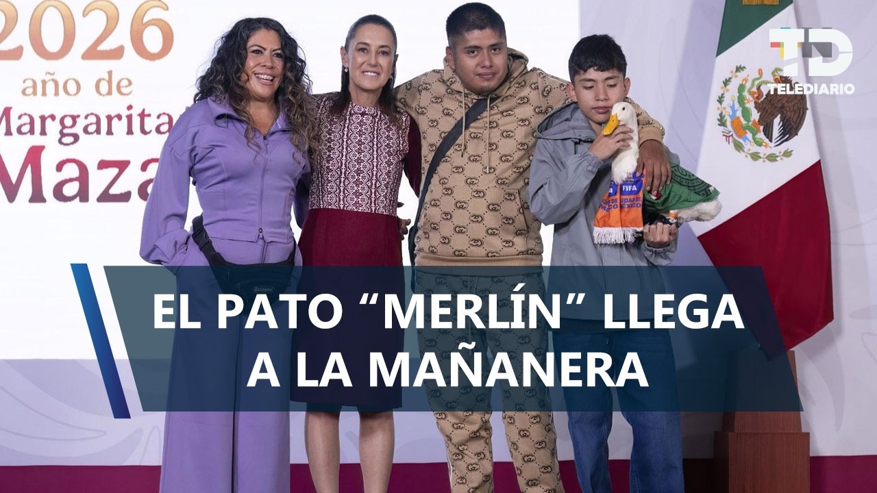 Sheinbaum recibe a ‘Merlín’, tras apoyar a la Selección Mexicana durante el Mundial