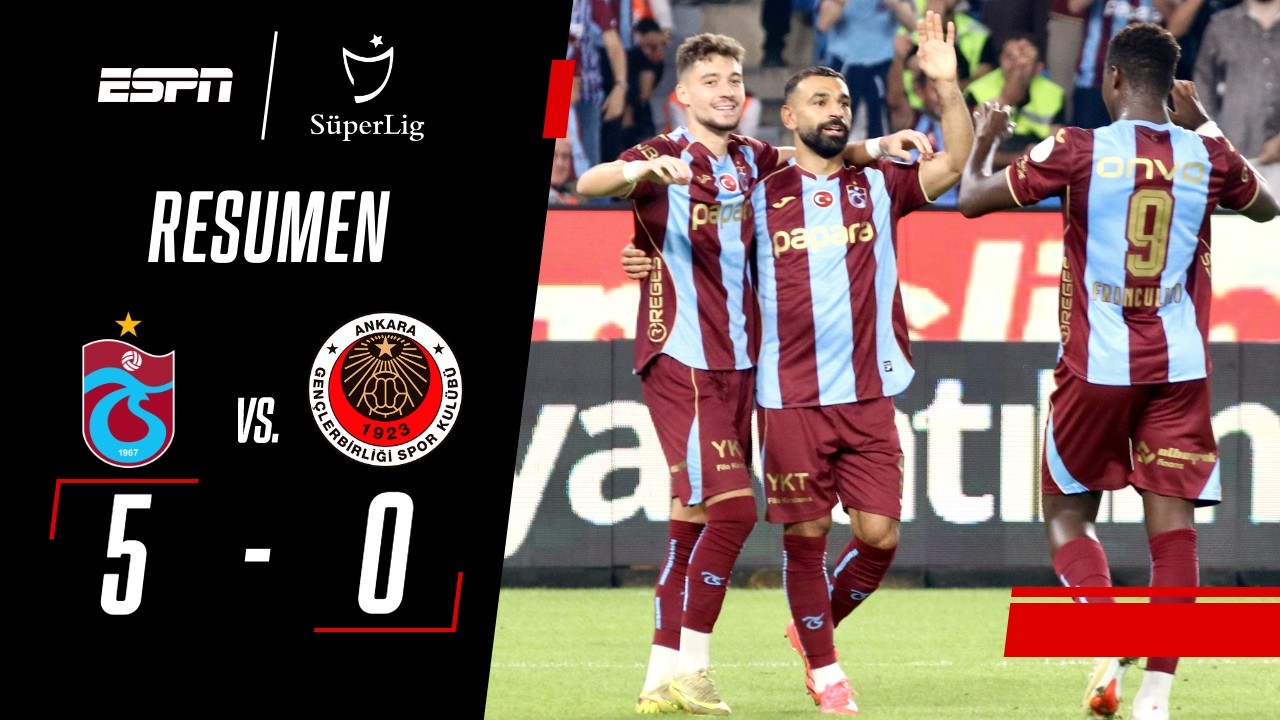 SALAH VOLVIÓ A MARCAR Y TRABZONSPOR GOLEÓ EN TURQUÍA | Trabzonspor 5-0 Genclerbirligi | RESUMEN