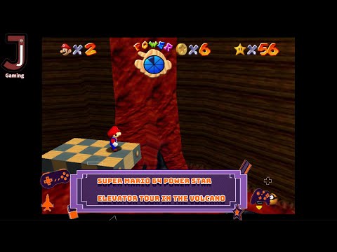 Super mario 64 Elevator tour in the volcano Course 7 Lethal lava land