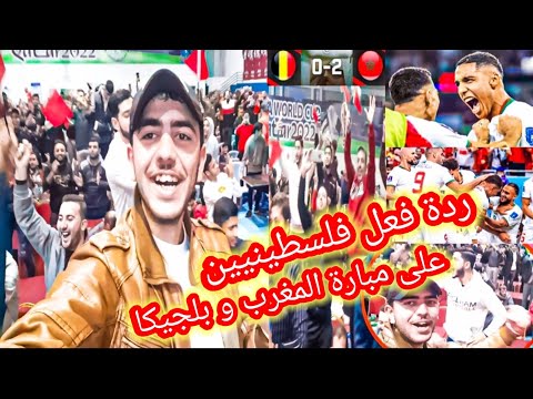 ردة فعل فلسطينيين على مبارة المغرب و بلجيكا 2.0 جن جنون الغزاويين بعد الفوز
