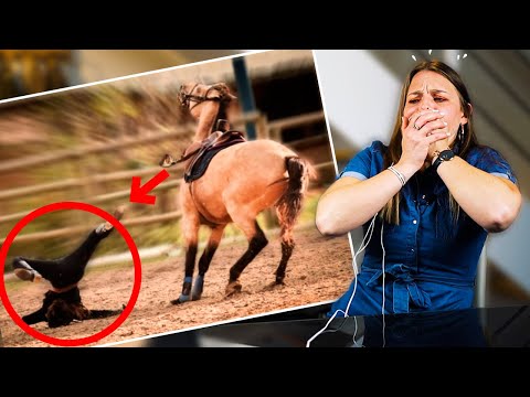 JE REAGIS AUX PIRES CHUTES à cheval de mes abonnés - Partie 5