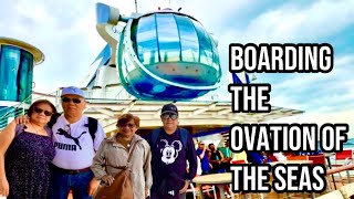 BOARDING THE OVATION OF THE SEAS! 🚢 | Step-by-Step Experience & Room Reveal   
