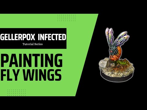 Painting Nurgle Fly Wing Tutorial - With washes and layering paints